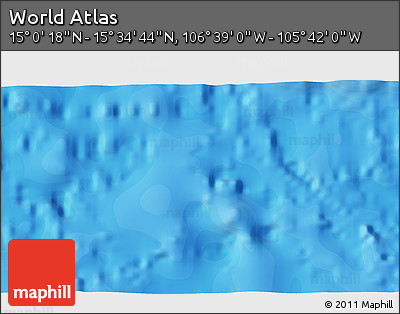 Political 3D Map of the Area around 15° 17' 31" N, 106° 10' 30" W