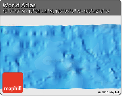 Political 3D Map of the Area around 15° 17' 31" N, 106° 10' 30" W