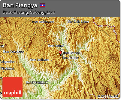 Physical 3D Map of Ban Piangya
