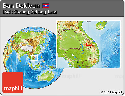 Physical Location Map of Ban Dakleun