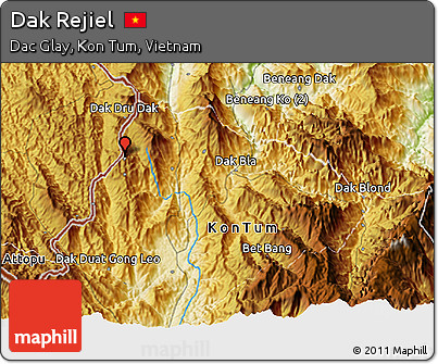 Physical 3D Map of Dak Rejiel