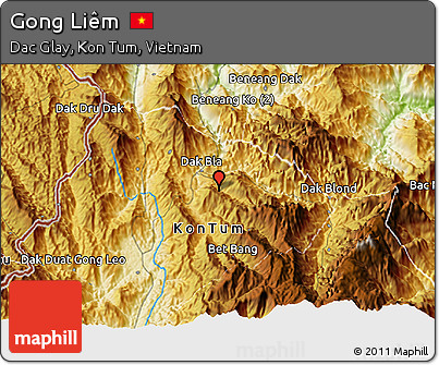 Physical 3D Map of Gong Liêm