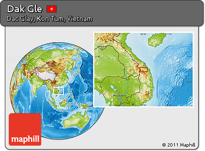 Physical Location Map of Dak Gle