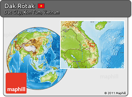 Physical Location Map of Dak Rôtak