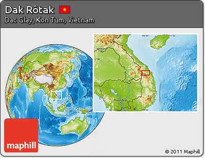 Physical Location Map of Dak Rôtak
