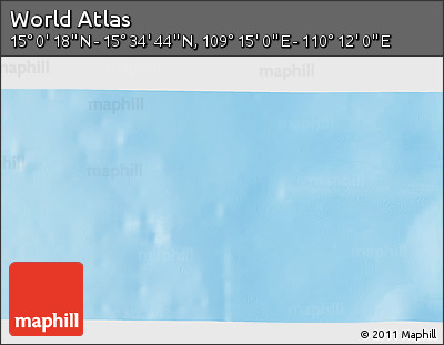 Physical 3D Map of the Area around 15° 17' 31" N, 109° 43' 29" E