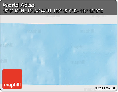 Physical 3D Map of the Area around 15° 17' 31" N, 109° 43' 29" E