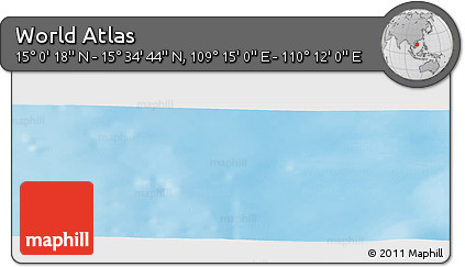 Physical Panoramic Map of the Area around 15° 17' 31" N, 109° 43' 29" E