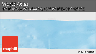 Physical Panoramic Map of the Area around 15° 17' 31" N, 109° 43' 29" E