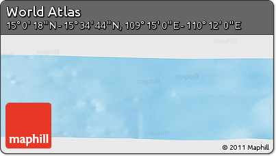 Physical Panoramic Map of the Area around 15° 17' 31" N, 109° 43' 29" E