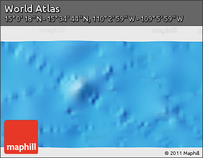 Physical 3D Map of the Area around 15° 17' 31" N, 109° 34' 29" W