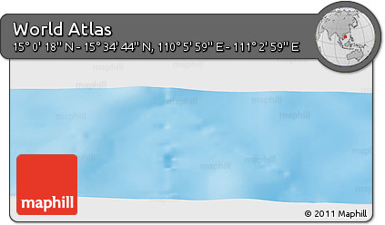 Physical Panoramic Map of the Area around 15° 17' 31" N, 110° 34' 29" E