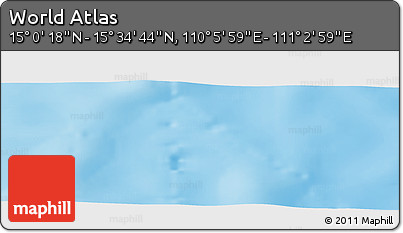 Physical Panoramic Map of the Area around 15° 17' 31" N, 110° 34' 29" E
