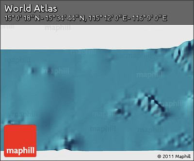 Satellite 3D Map of the Area around 15° 17' 31" N, 115° 40' 30" E