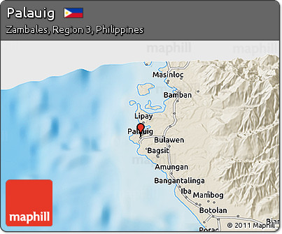 Shaded Relief 3D Map of Palauig