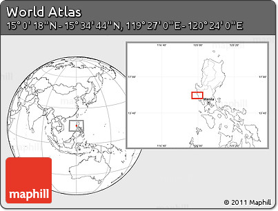 Blank Location Map of the Area around 15° 17' 31" N, 119° 55' 30" E