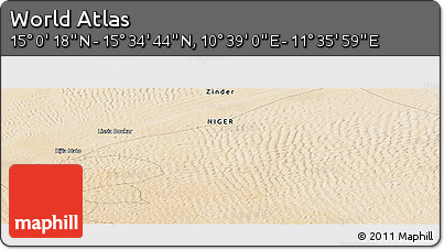 Satellite Panoramic Map of the Area around 15° 17' 31" N, 11° 7' 30" E