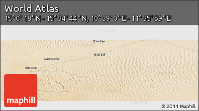 Satellite Panoramic Map of the Area around 15° 17' 31" N, 11° 7' 30" E
