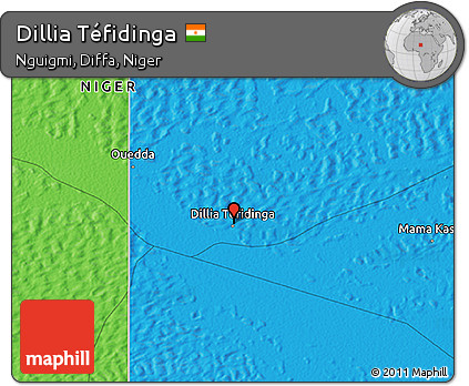 Political 3D Map of Dillia Téfidinga
