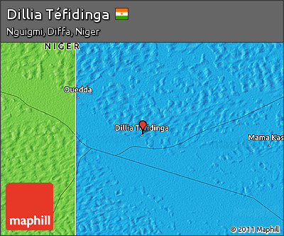 Political 3D Map of Dillia Téfidinga