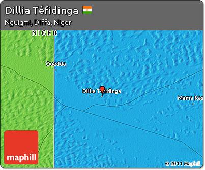 Political 3D Map of Dillia Téfidinga
