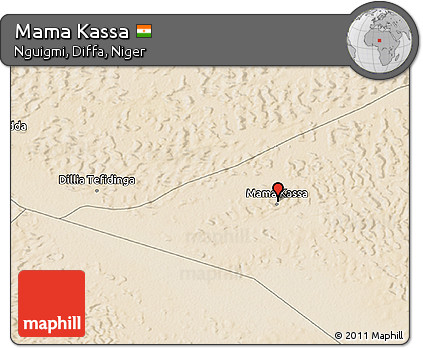 Satellite 3D Map of Mama Kassa