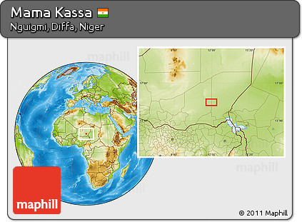 Physical Location Map of Mama Kassa