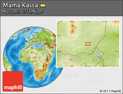 Physical Location Map of Mama Kassa