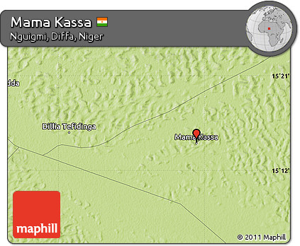 Physical Map of Mama Kassa