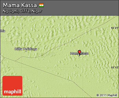 Physical Map of Mama Kassa