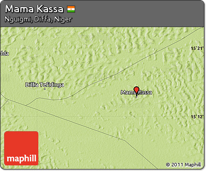 Physical Map of Mama Kassa