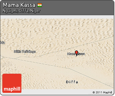 Satellite Panoramic Map of Mama Kassa