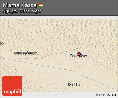 Satellite Panoramic Map of Mama Kassa