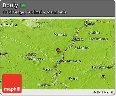 Physical Panoramic Map of Bouly