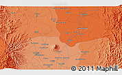 Political 3D Map of Santo Rosario