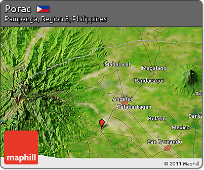 Satellite 3D Map of Porac