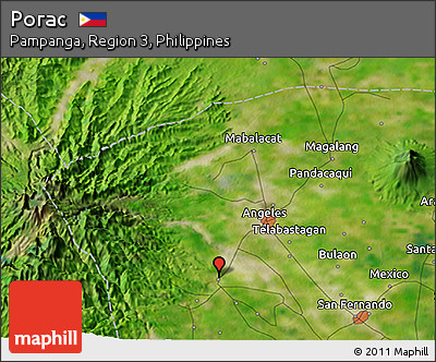 Satellite 3D Map of Porac