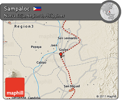 Shaded Relief 3D Map of Sampaloc