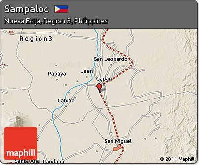 Shaded Relief 3D Map of Sampaloc