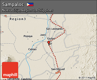 Shaded Relief 3D Map of Sampaloc