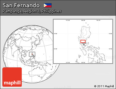 Blank Location Map of San Fernando