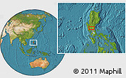 Satellite Location Map of San Francisco