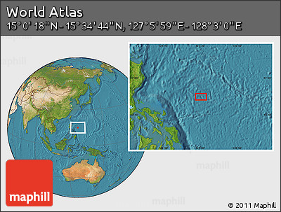 Satellite Location Map of the Area around 15° 17' 31" N, 127° 34' 30" E