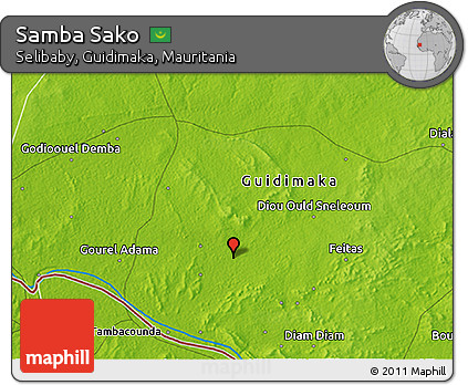 Physical 3D Map of Samba Sako