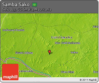 Physical 3D Map of Samba Sako