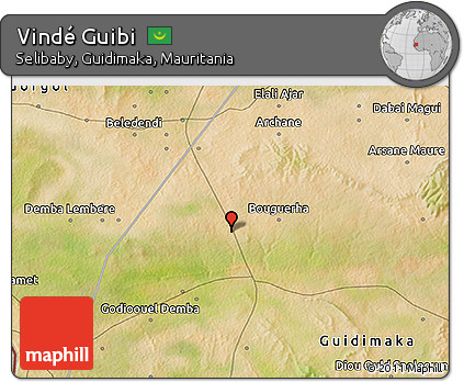 Satellite 3D Map of Vindé Guibi