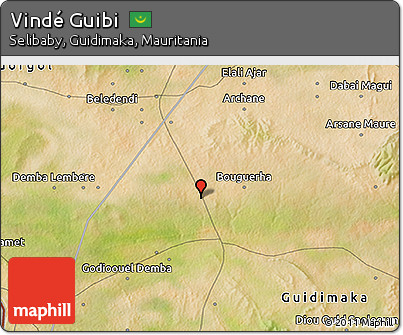 Satellite 3D Map of Vindé Guibi
