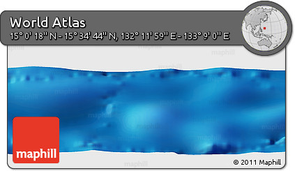 Physical Panoramic Map of the Area around 15° 17' 31" N, 132° 40' 30" E