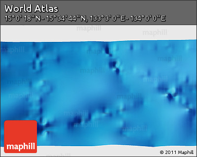 Physical 3D Map of the Area around 15° 17' 31" N, 133° 31' 30" E