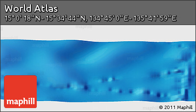 Physical Panoramic Map of the Area around 15° 17' 31" N, 135° 13' 29" E